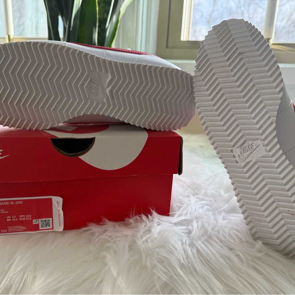 Nike Cortez Basic SL GS White Varsity Red Size 5Y (Women’s 6.5–7) - Picture 3 of 7
